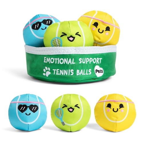 Emotional Support Pet Tennis Ball by Relatable, Dog Toys and Puppy Essentials, Great Gift Ideas for Your Furry Friend, Includes 3 Toys | Amazon (US)