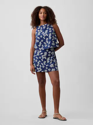 Linen-Blend Pull-On Mini Skirt | Gap Factory