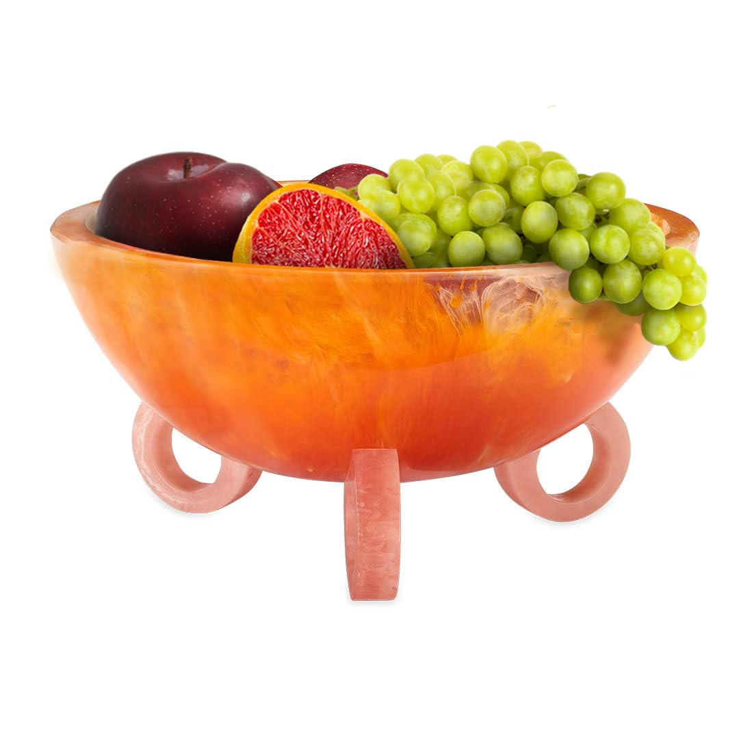 Folkulture Fruit Bowl for Kitchen Counter, 9" Resin Decorative Bowl for Fall Table Decor, Fall Ce... | Amazon (US)