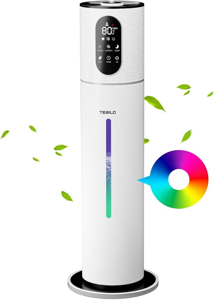 TEBILD Humidifiers for Bedroom Large Room, 9L/2.37Gal Ultrasonic Cool Mist Humidifier Top Fill La... | Amazon (CA)