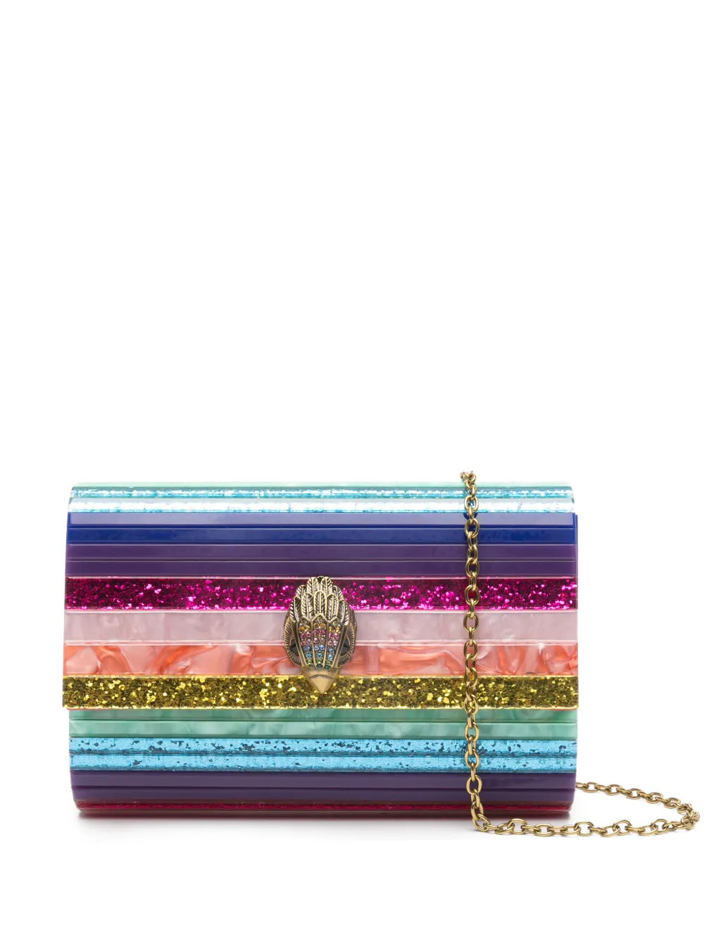 Kurt Geiger London Party Eagle clutch bag - Blue | Farfetch Global