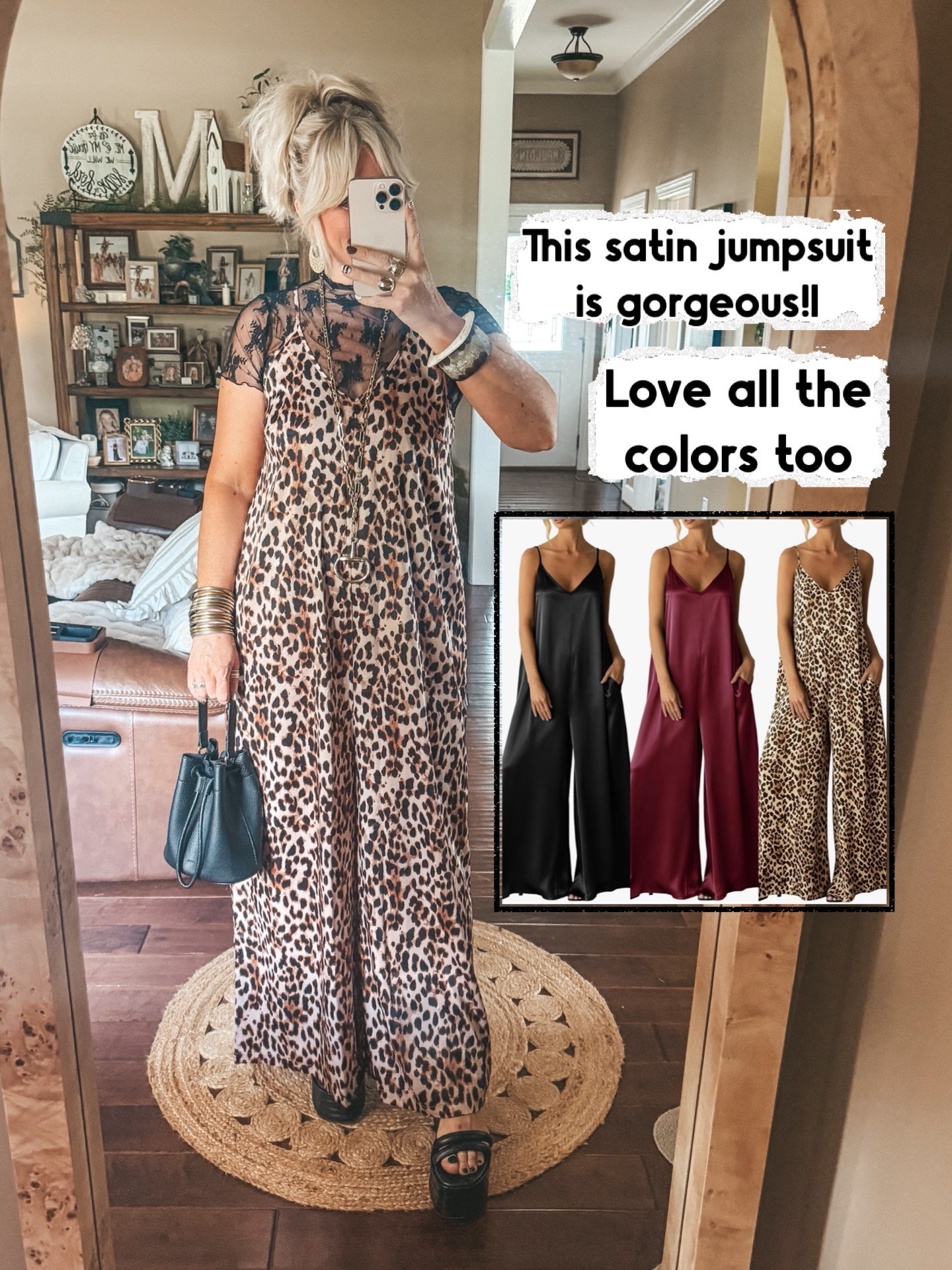 This satin jumpsuit is so cute! It comes in a lot of colors. I’m in a medium.

#LTKgrwm #LTKOver40 #LTKootd
