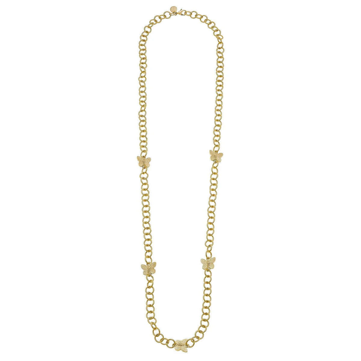 Long Linked Butterfly Chain Necklace | Susan Shaw