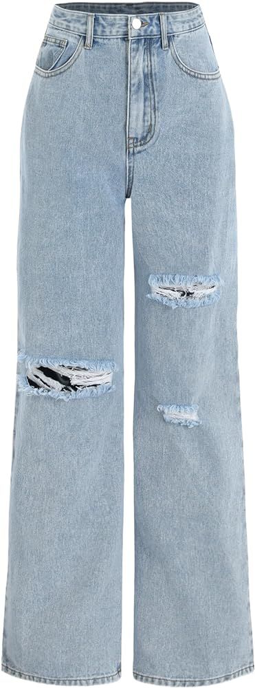CIDER Denim Basic Ripped Jeans | Amazon (US)