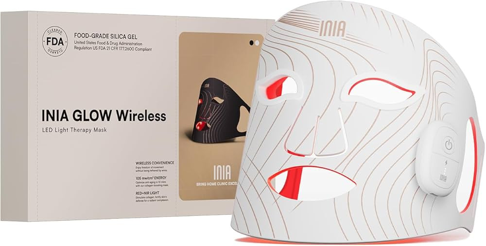 Red Light Therapy for Face, Glow Wireless LED Face Mask Light Therapy with Near-Infrared Red Ligh... | Amazon (US)
