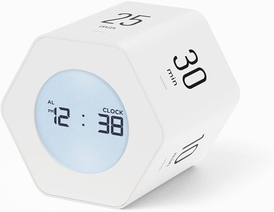 mooas Multi-Hexagon Clock Timer (White Ver.2), Digital Clock Timer, Backlit Display, 12/24H Mode,... | Amazon (US)