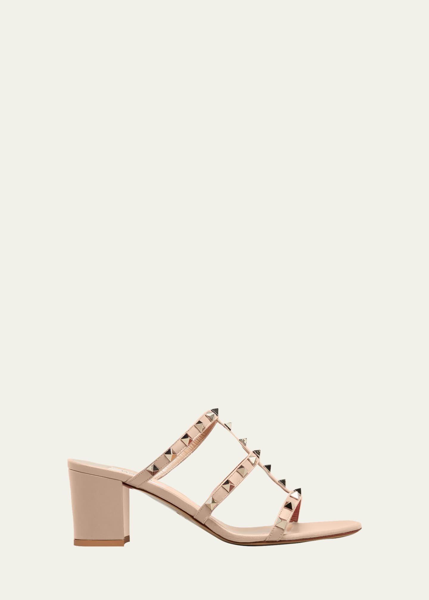 Valentino Garavani Rockstud Caged 60mm Slide Sandals | Bergdorf Goodman