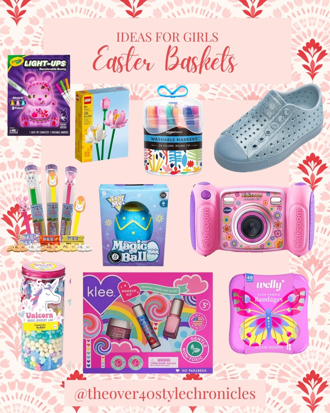 Easter basket ideas for girls filled with colorful, creative, and fun finds. A mix of play, crafts, and little surprises she’ll love.

girls Easter basket ideas, Easter gifts for girls, kids Easter basket fillers, toddler girl gifts, creative toys for kids, washable markers set, kids camera toy, slime kit, Crayola light up toy, kids craft kits, spring toys for girls, affordable kids gifts, Easter basket fillers girls, fun kids gift ideas

#LTKSeasonal #LTKSaleAlert #LTKKids
