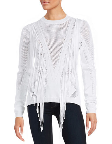 Fringe Knit Sweater | Lord & Taylor