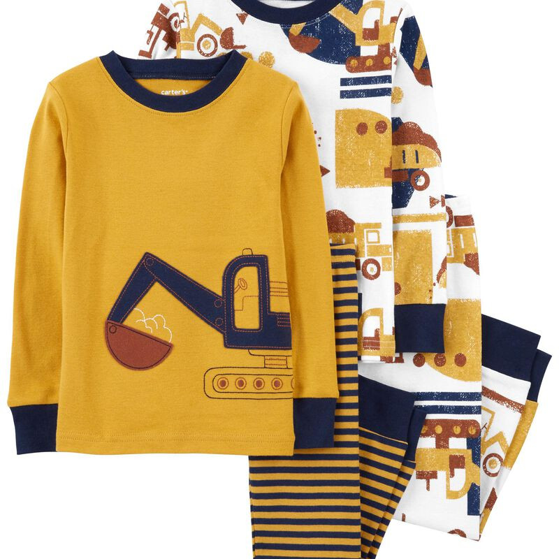 4-Piece Construction 100% Snug Fit Cotton PJs | Carter's