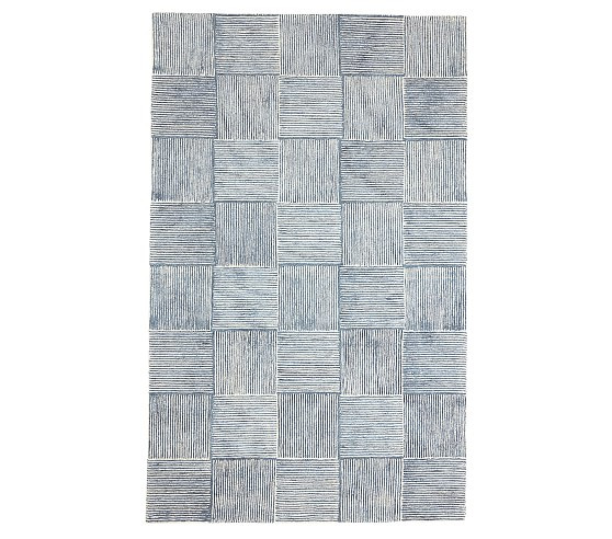 Concentric Square Tile Rug | Pottery Barn Kids