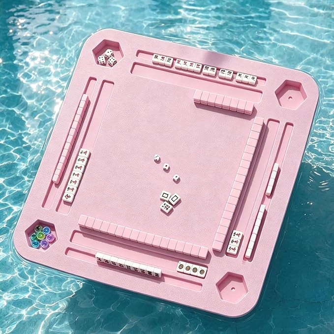 TheClouds Floating Mahjong Table for Pool, 31.5" x 31.5" Waterproof Mahjong Table, Floating Mahjo... | Amazon (US)