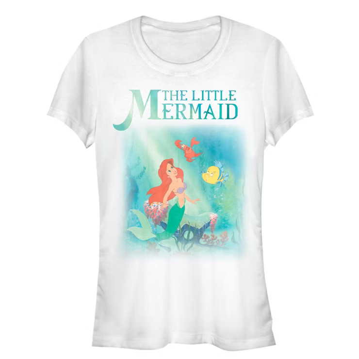 Junior's The Little Mermaid Ariel and Friends T-Shirt | Target