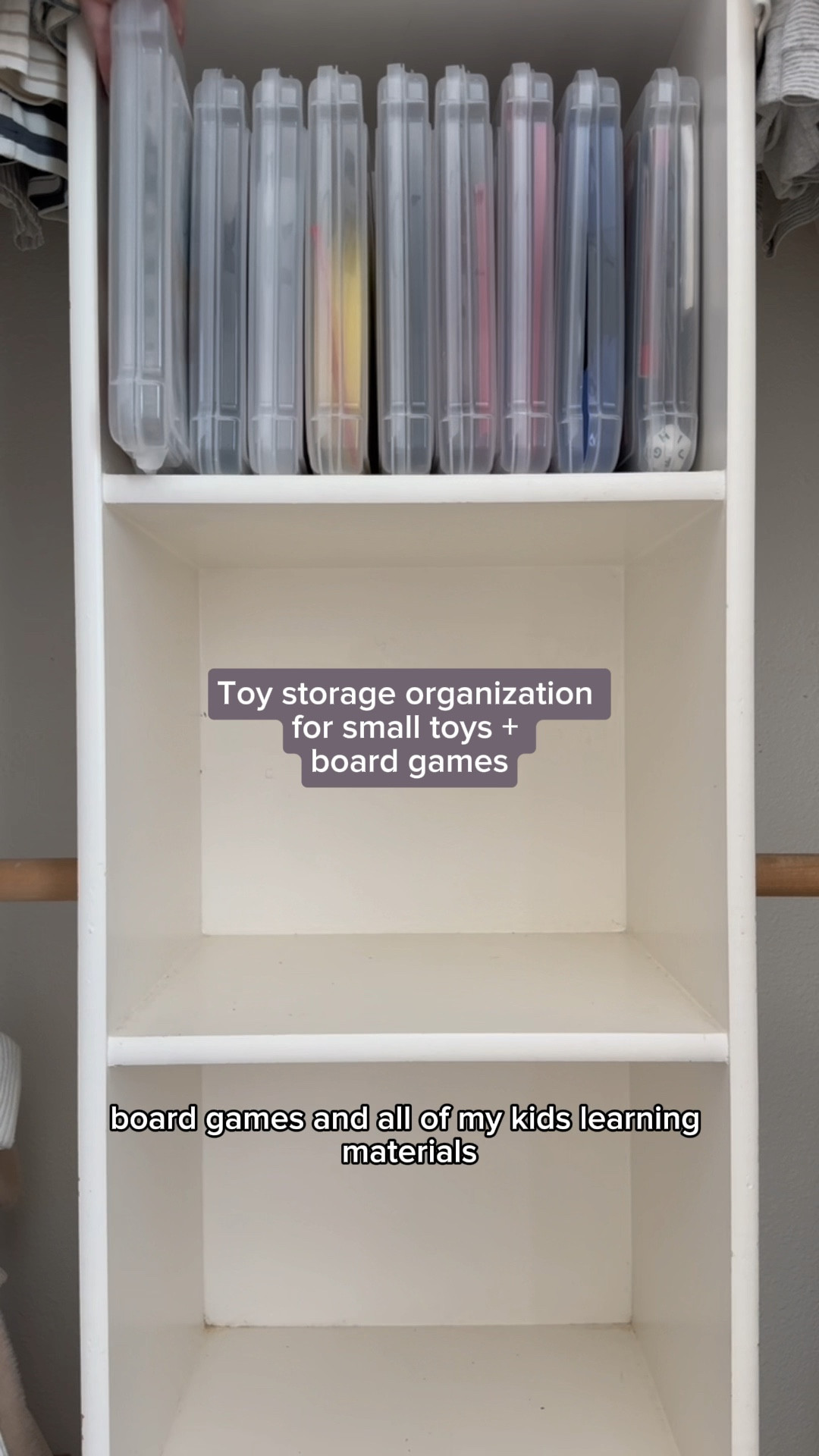 Literally my favorite way to store small toys and board games…keeps everything so neat and easy to get to!

| rainbow toys, rainbow playroom, playroom toys, playroom ideas, playroom makeover, organizing, toy organization, playroom storage, playroom organization, toy storage |

#playroom #playroomdecor #playroominspo #playroomdesign #playrooms #playroomorganization #playroomideas #playroomstyling #playroommakeover #playroomfurniture #playroomfun #rainbowtoy #rainbowtoys #rainbowplayroom #happybeigebaby #happybeigemom #happybeigehome #toystorage #playroomstorage #toyorganization #playroomorganization #toystoragesolution