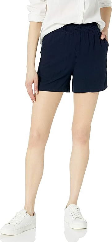 Amazon.com: Amazon Brand - Goodthreads Women's Fluid Twill Lightweight Pull-on Short, Navy Night,... | Amazon (US)