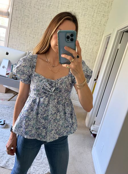 Spring top, going out top, spring break, vacation top, spring style, feminine top, puff sleeve top, mom outfit 

#LTKSeasonal #LTKover40 #LTKFestival