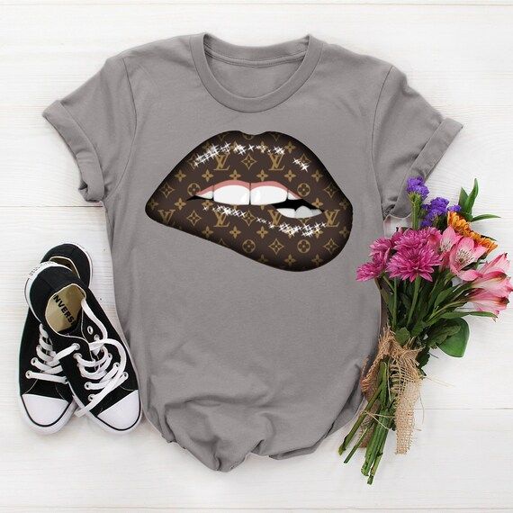 LV T-Shirt Lips LV Monogram T Shirt Lips Kiss Merch Tees Louis Vuitton TShirt Men Women Unisex sh... | Etsy (US)