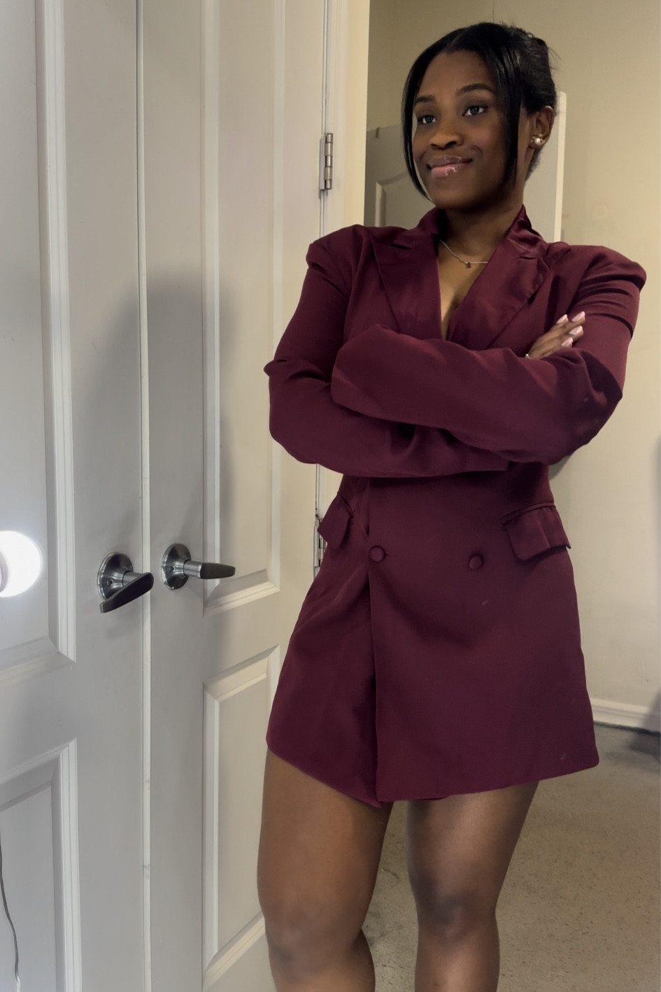 Loveee this blazer dress and color! 