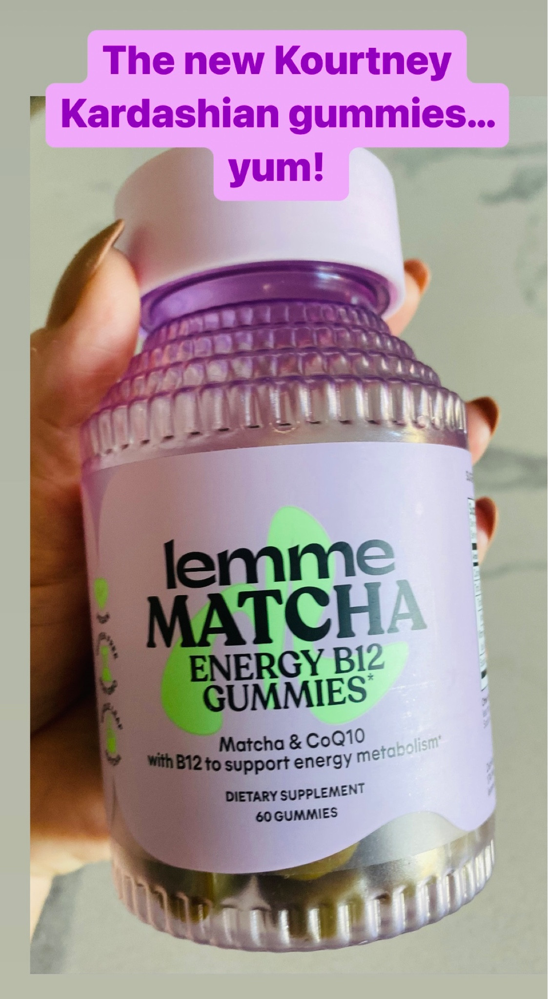 The new Kourtney Kardashian vitamin gummies didn’t disappoint! The matcha ones, delicious with an energy boost! Check out the others! #lemmematcha #ltkhealth #matcha #sugarbeargummies #sleep #energyboost

#LTKHoliday #LTKSeasonal #LTKGiftGuide