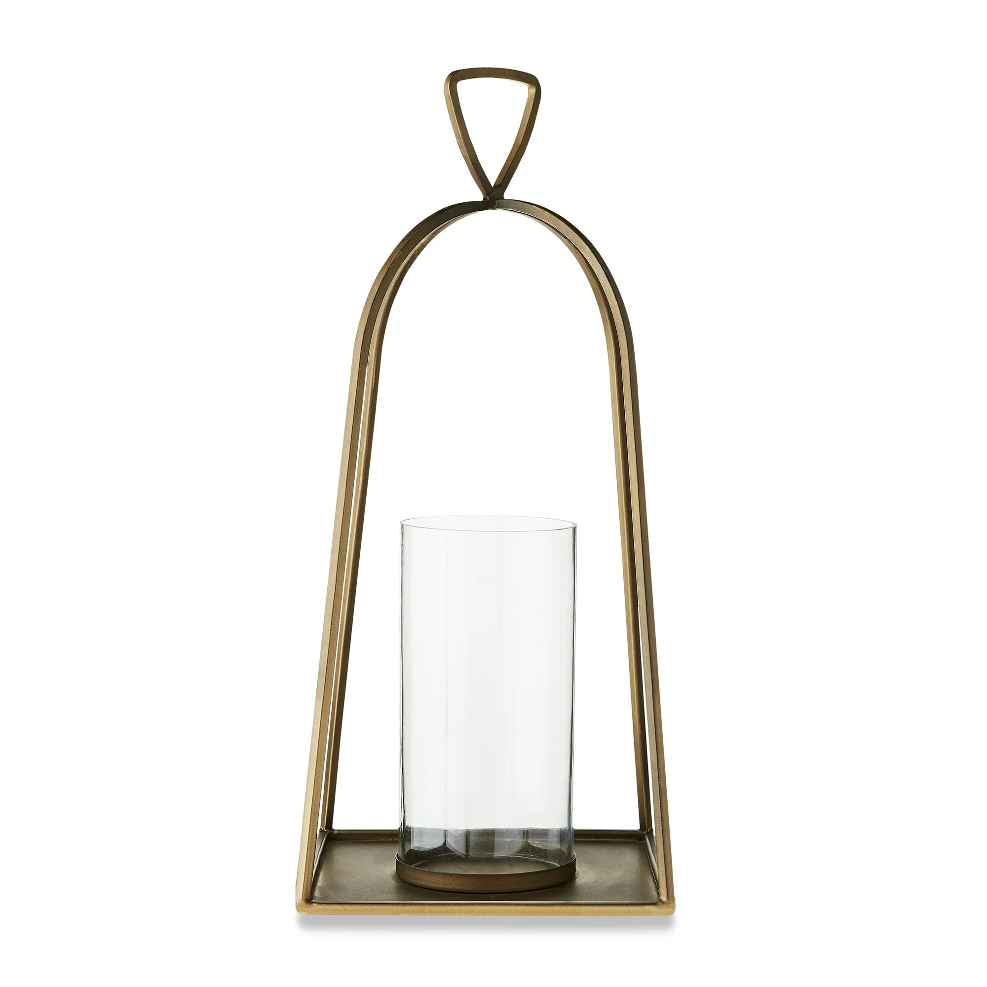 My Texas House Metal Lantern with Gold Finish and Glass Insert, 18 in - Walmart.com | Walmart (US)