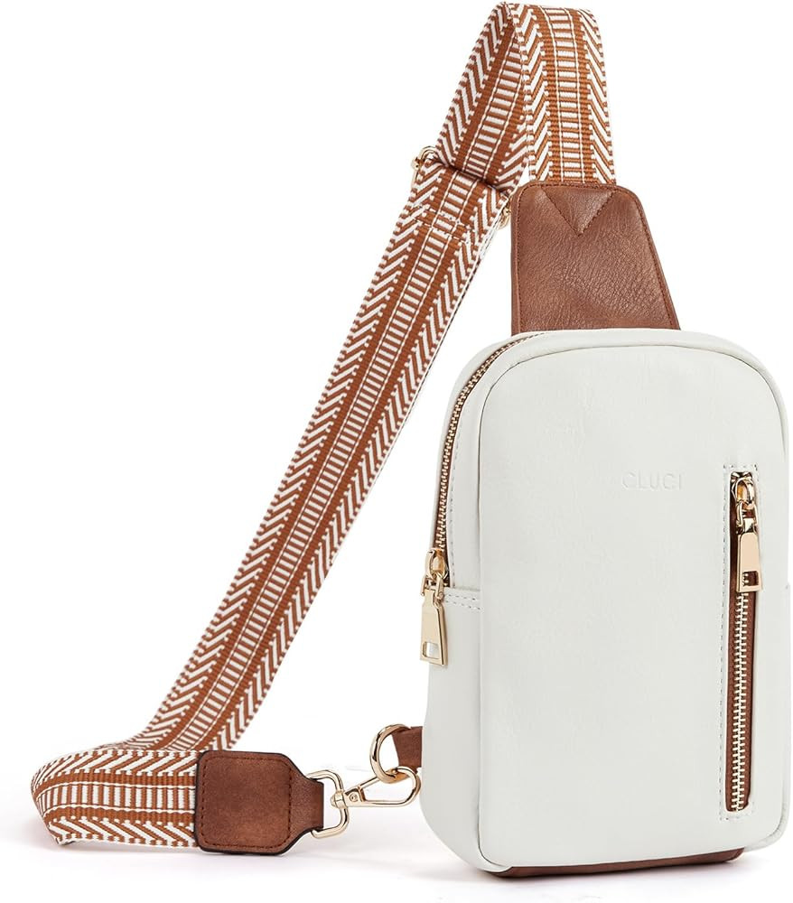 CLUCI Small Sling Bag for Women Vegan Leather Crossbody Chest Bags Trendy, Women's Fanny Pack | Amazon (US)