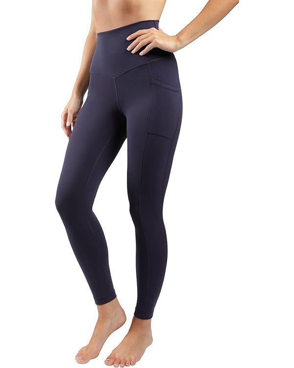 90 Degree By Reflex Squat Proof Elastic Free Super High Waisted Tummy Control Ankle Leggings with... | Amazon (US)