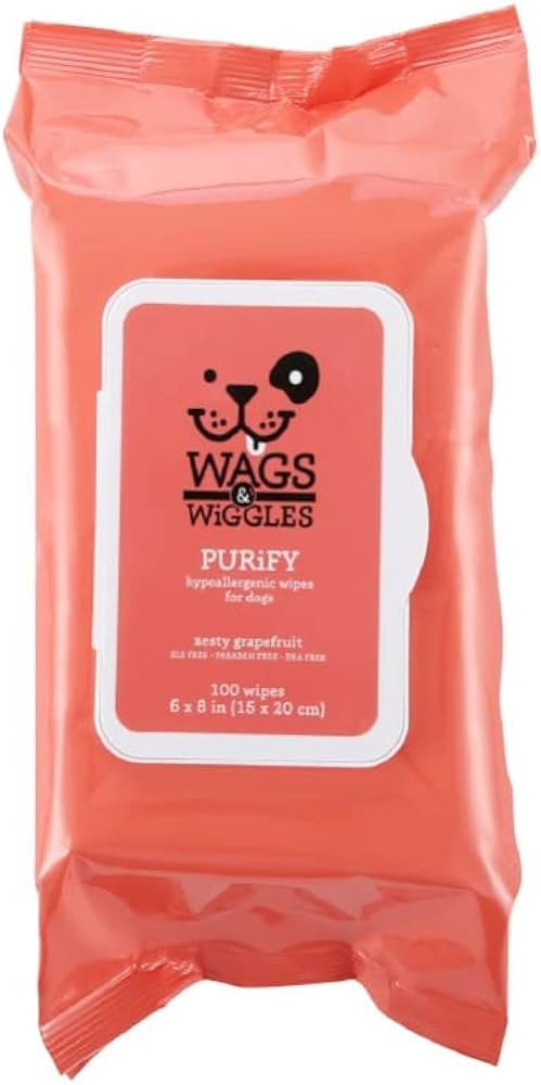 Wags & Wiggles Purify Hypoallergenic Wipes for Dogs Gently Clean & Condition Your Dog's Coat With... | Amazon (US)