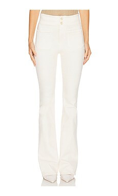 Veronica Beard Beverly Skinny Flare Pant in Ecru from Revolve.com | Revolve Clothing (Global)