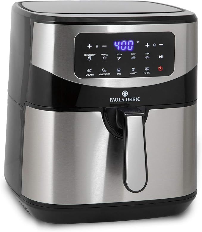 Paula Deen Stainless Steel 10 QT Digital Air Fryer (1700 Watts), LED Display, 10 Preset Cooking F... | Amazon (US)
