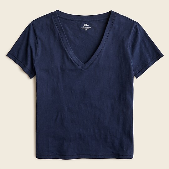 New vintage cotton V-neck T-shirt | J. Crew US