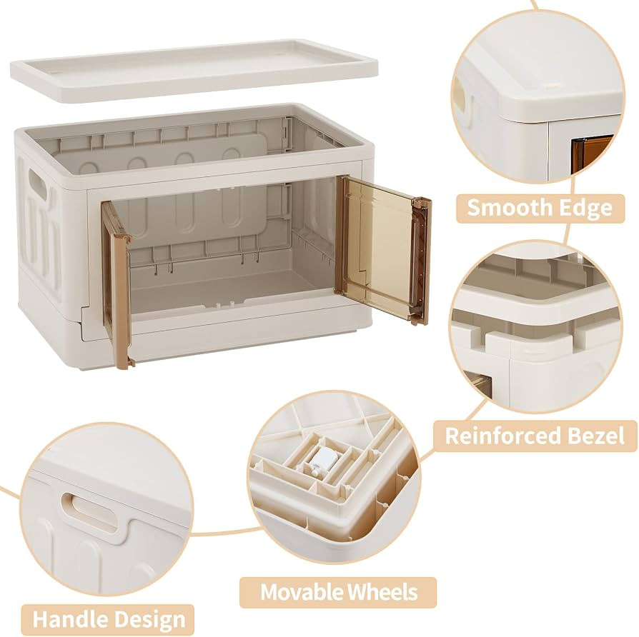 Stackable Closet/Trunk Organizers and Storage, Dorm Room Essentials, 8.4 Gal, Collapsible Cube St... | Amazon (US)