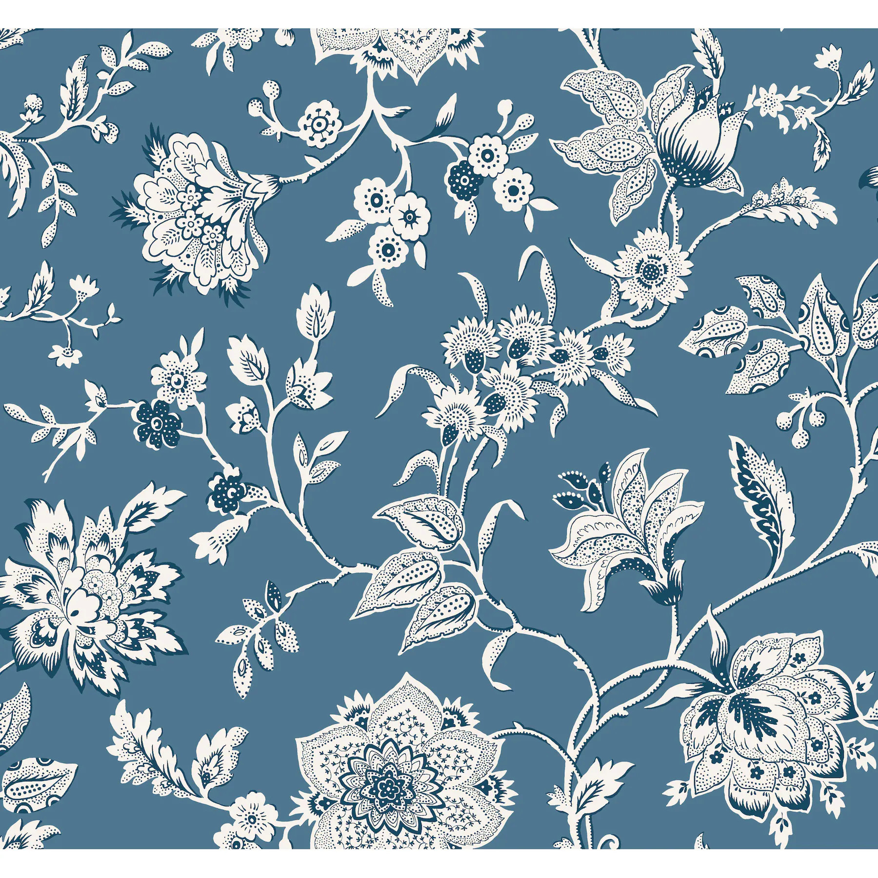York Wallcoverings Toile Resource Library 60.8-sq ft Blue Non-woven Novelty Unpasted Wallpaper | RT7821 | Lowe's