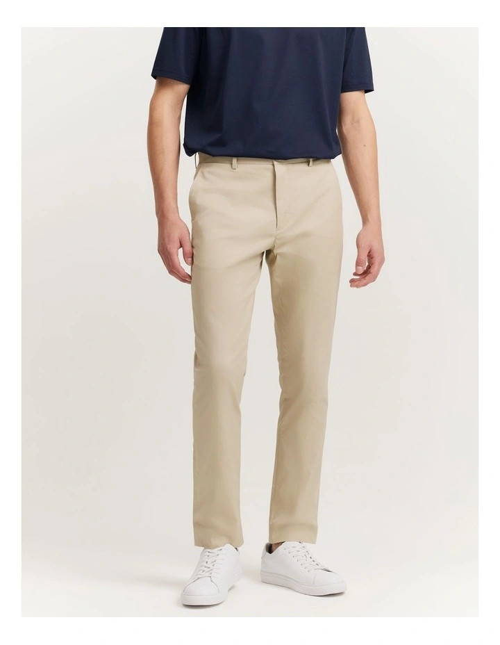 Slim Fit Cotton Stretch Pant in Clay | Myer