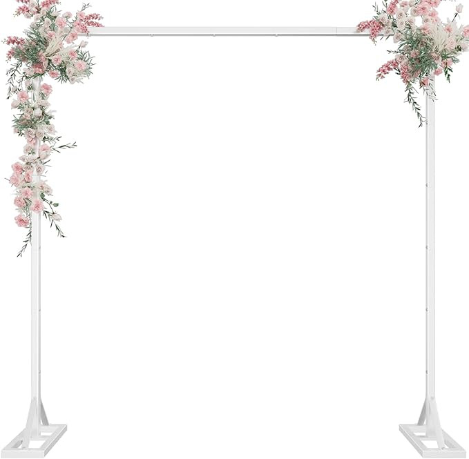 8.2FT Adjustable Backdrop Stand Kit - Square Wedding Arch & Balloon Arch for Photo Booth Backgrou... | Amazon (US)