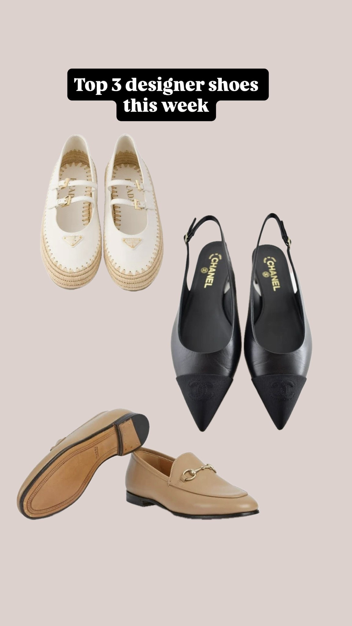 Top 3 designer shoes this week
Trending 
Loafers
Neutral sneakers
Prada
Fendi 
Gucci 
Chanel

#LTKworkwear #LTKstyletip #LTKshoes