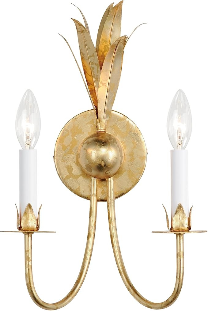 Maxim Lighting Paloma 2-Light Wall Sconce | Gold Leaf Steel Finish | Transitional Indoor Light Fi... | Amazon (US)