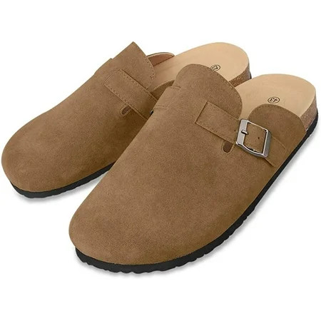 Boston Suede Clogs for Women Men Dupes Unisex Arizona Delano Slip-on Potato Shoes Footbed Cork Clogs | Walmart (US)