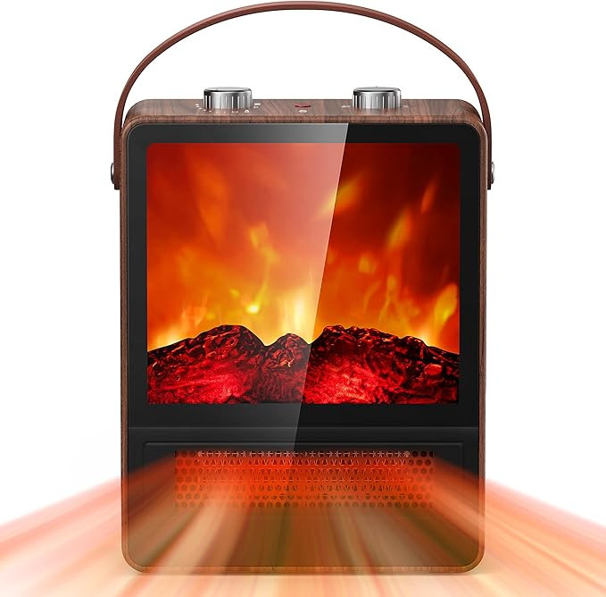 Alpaca Electric Fireplace Heater for Indoor Use, 1500W/750W Space Heater Fireplace with 3D LED Fl... | Amazon (US)