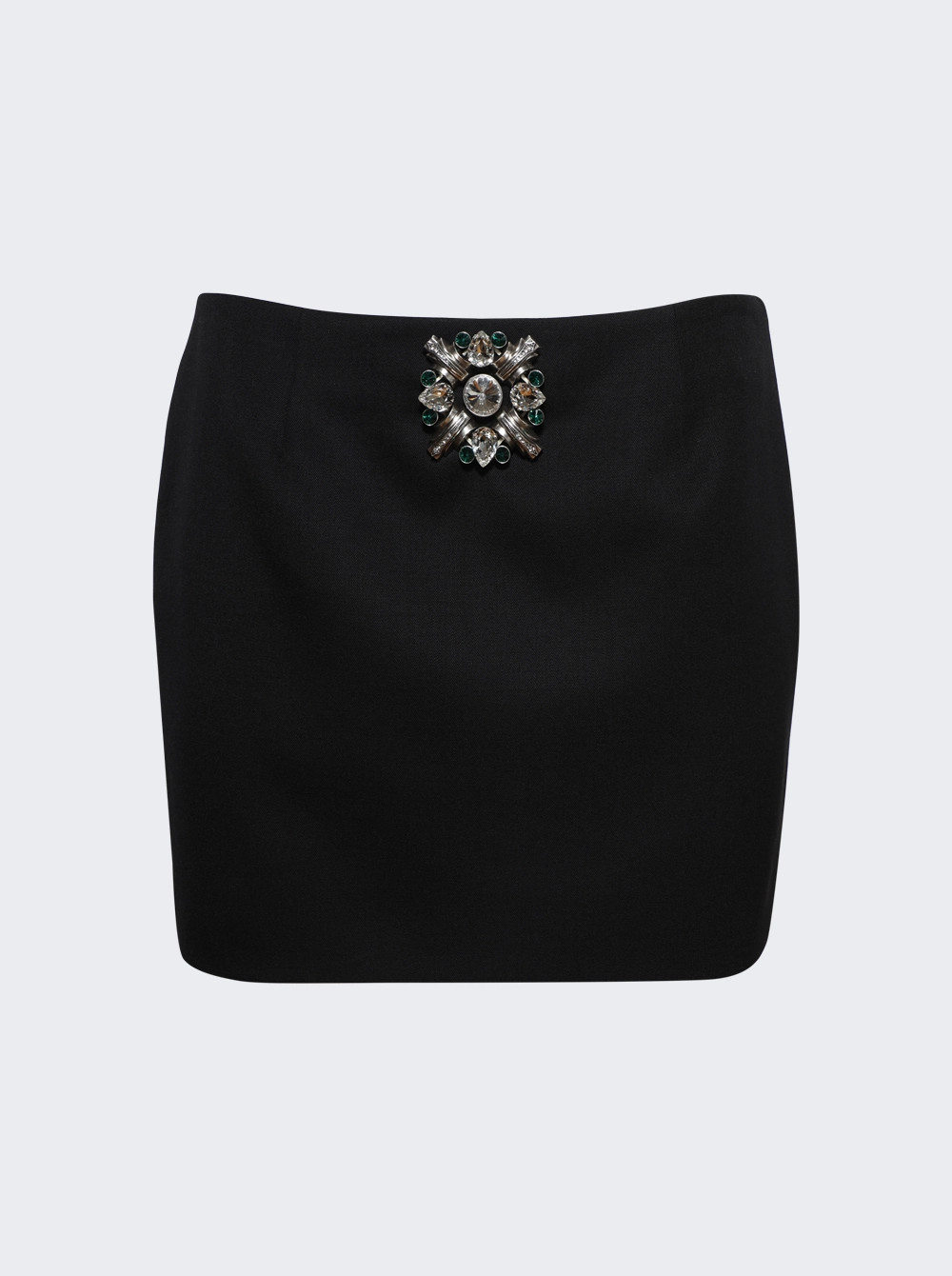 Crystal Brooch Mini Skirt Black  | The Webster | The Webster