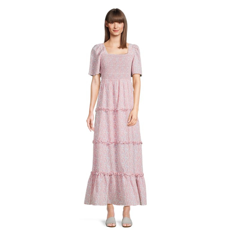 Label Rail x CheapChicFinds Women's Puff Sleeve Maxi Dress | Walmart (US)