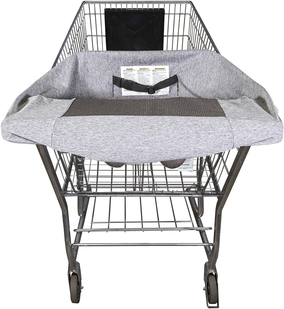 Boppy Compact Shopping Cart Cover, Antibacterial Treated, Gray Heathered with Storage Pouch, Easy... | Amazon (US)