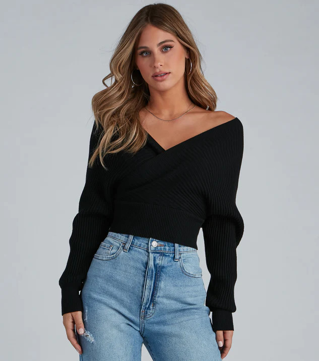 Doll It Up Open Back Ribbed Sweater | Windsor Stores
