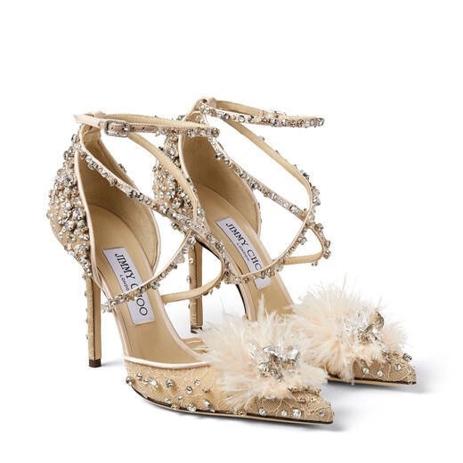 jimmy choo lace wedding shoes