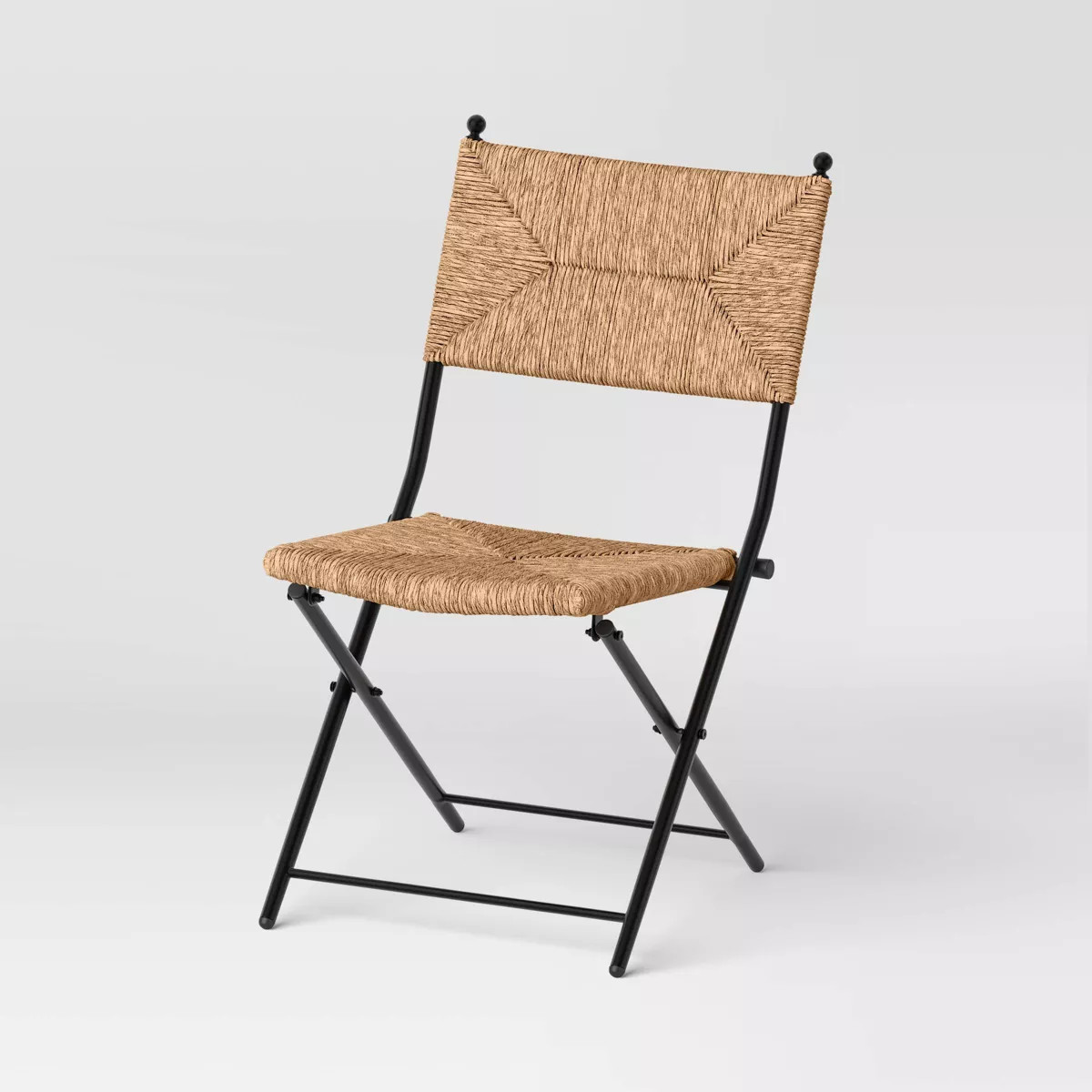 Rush Weave Wicker Folding Patio Chair Brown - Threshold™ designed with Studio McGee | Target