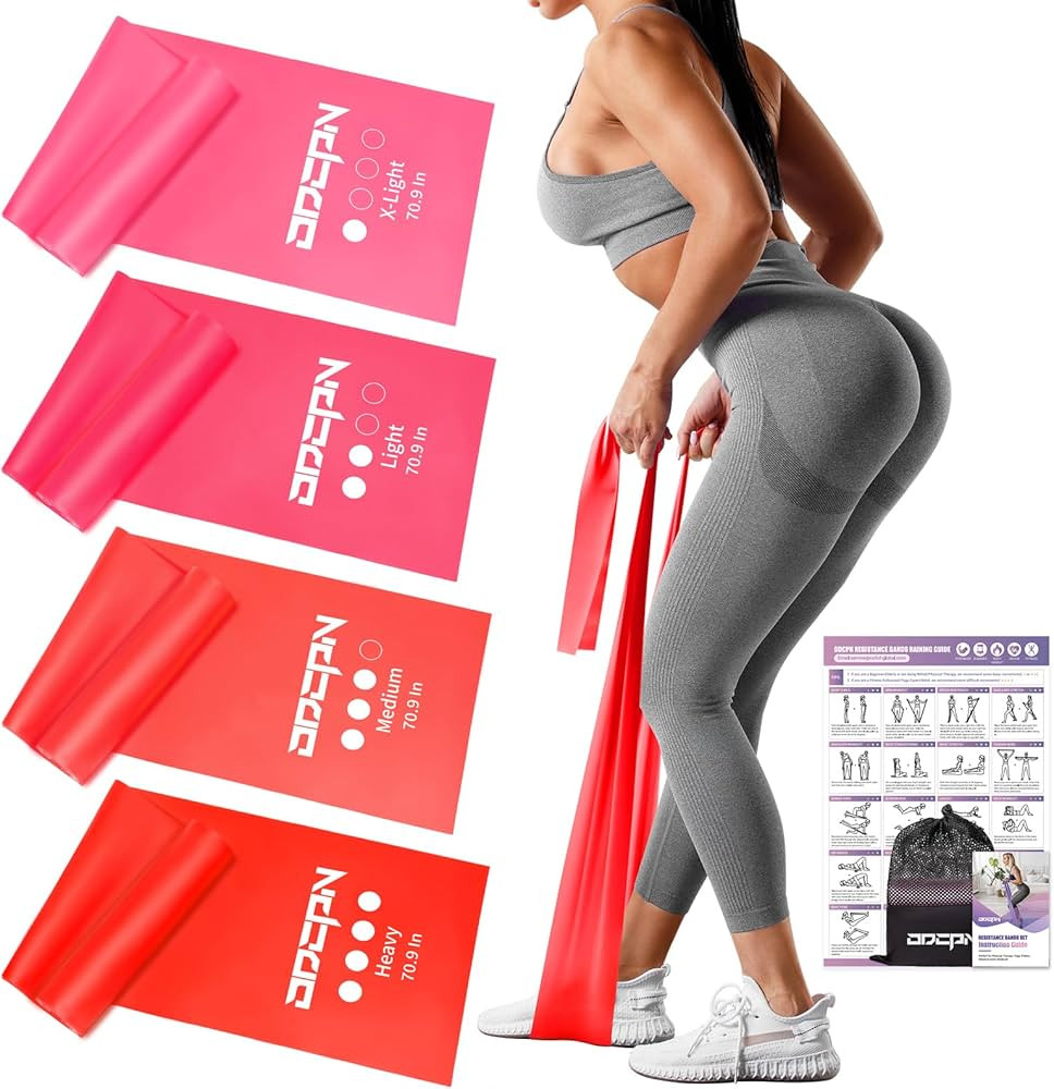 Resistance Bands for Physical Therapy Women, Extended Exercise Stretch Bands for Yoga, Pilates, R... | Amazon (US)