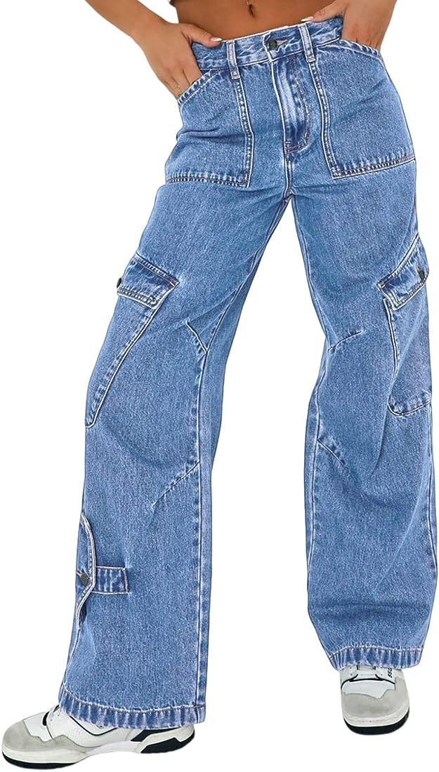 EVALESS High Waisted Corduroy Pants for Women Casual Drawstring Straight Leg Pants Trousers with ... | Amazon (US)