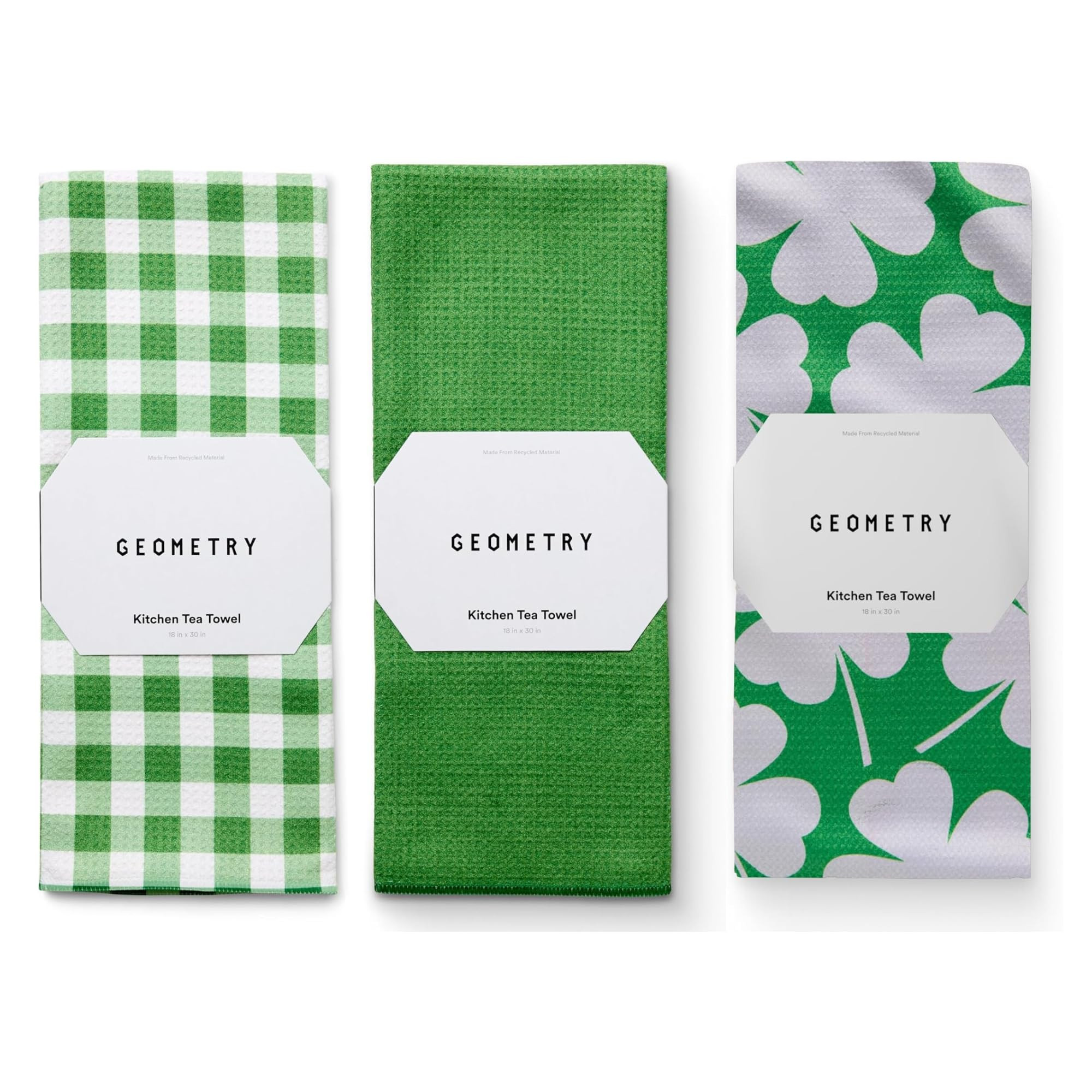 GEOMETRY Kitchen Towels for St.Patrick's Day- Quick Dry Microfiber Cloth Dish Towels for Kitchen ... | Amazon (US)
