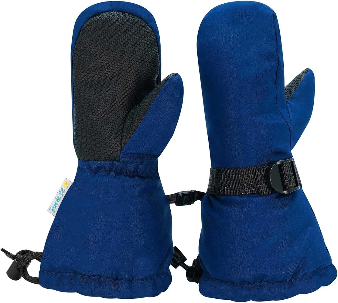 JAN & JUL Mittens for Baby Toddler Kids, Waterproof Winter Gloves for Boys | Amazon (US)