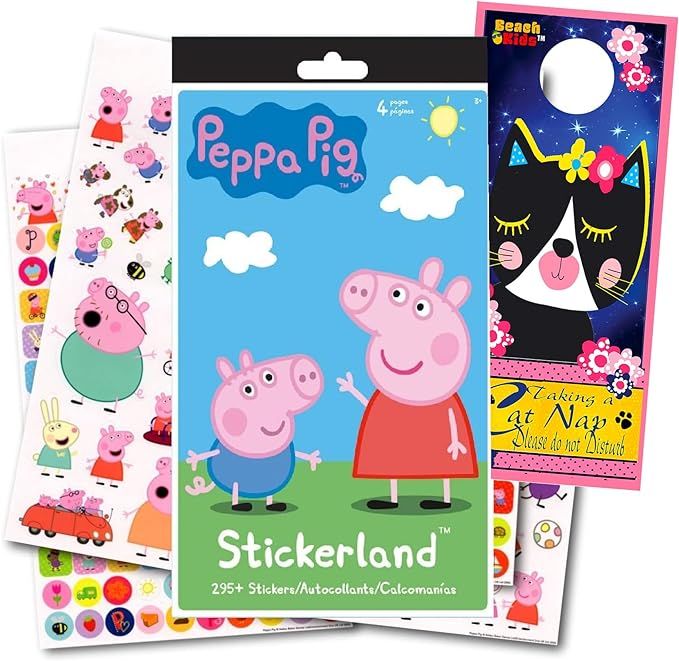 Peppa Pig Stickers - 295 Stickers Bundle Door Hanger | Amazon (US)