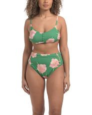 Green Button Down Top And Button Trim Bottoms Swimsuit Collection | TJ Maxx